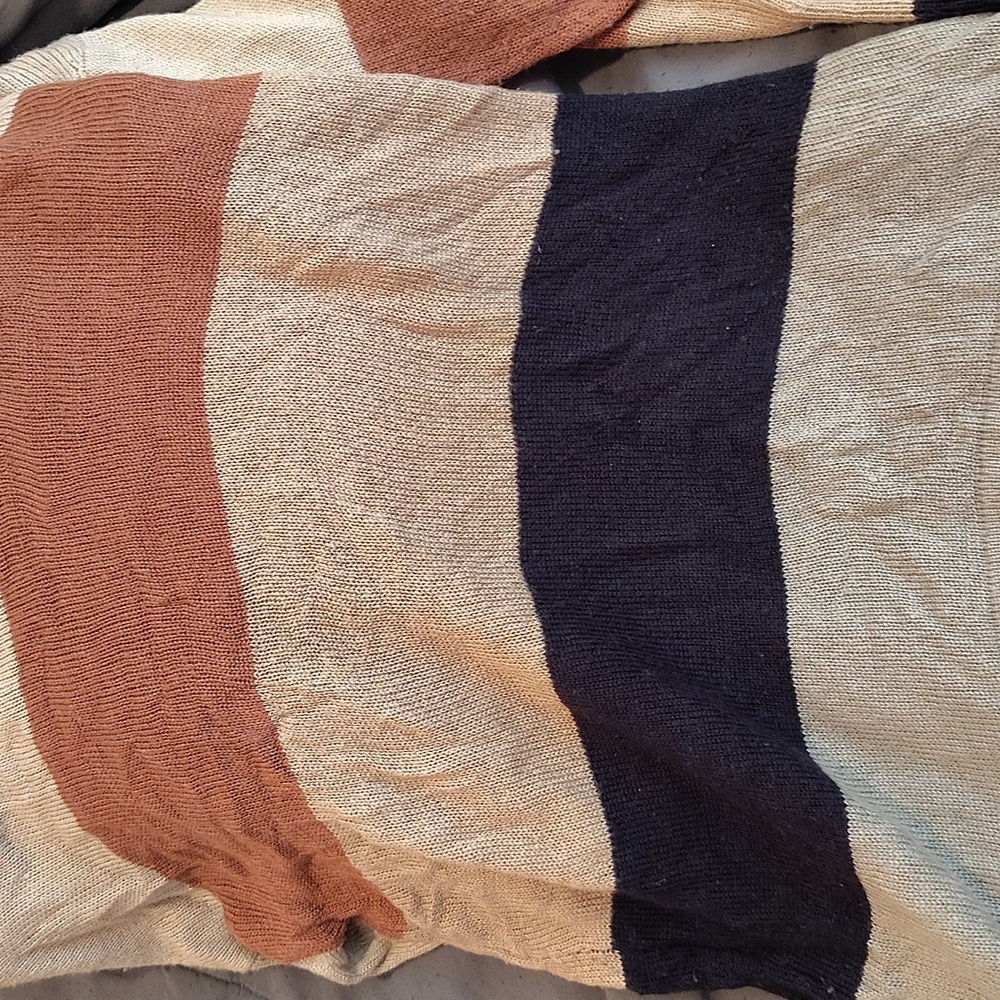 Pink Owl Brown and Tan Crew Neck Sweater - Picture 3 of 3
